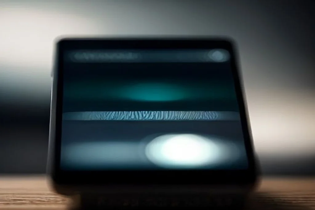 Smartphone on a desk with stadium bokeh