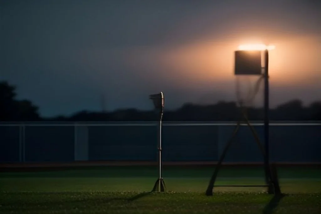 Smartphone near a sports field