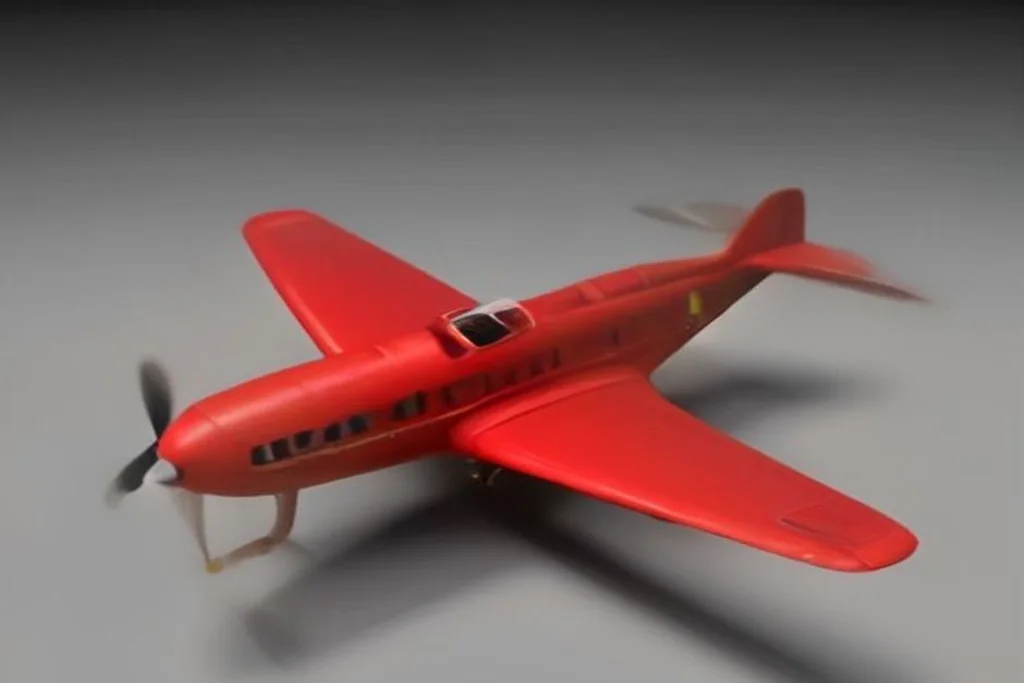 Red airplane model