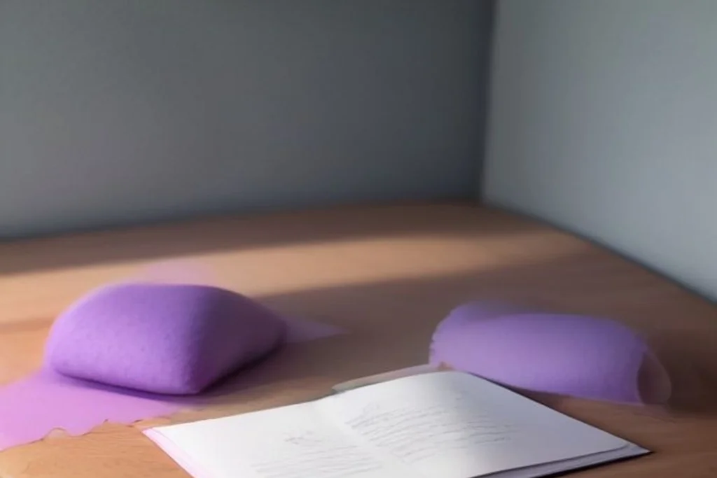 Purple felt table