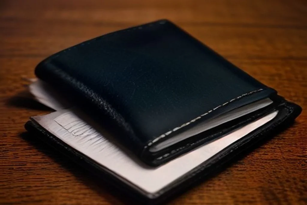 Wallet and plain bank card