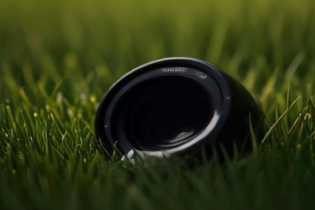Referee whistle on grass