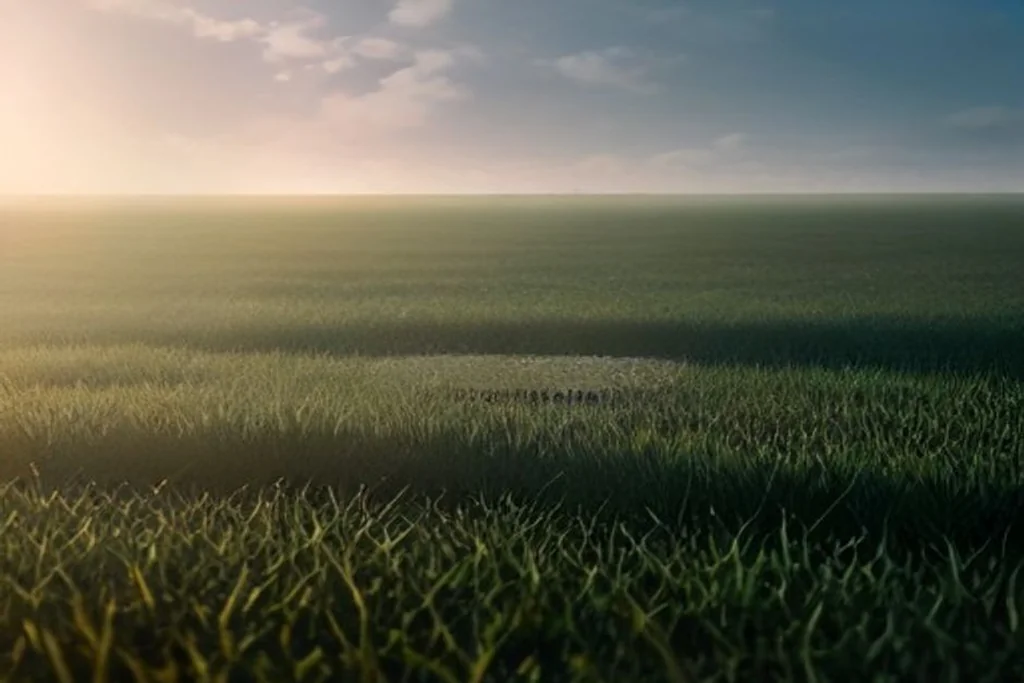 Football on a pitch line