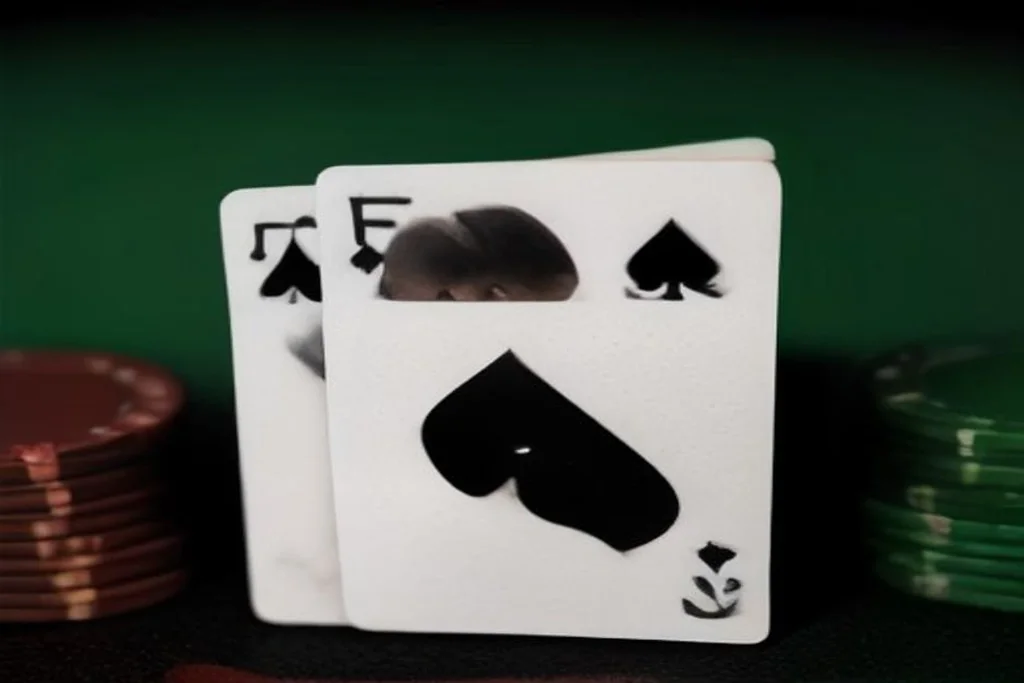 Poker chips and cards