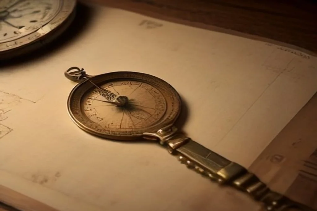 Old map with compass
