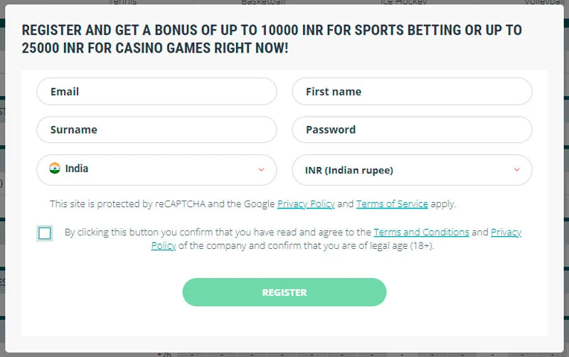 22Bet Registration